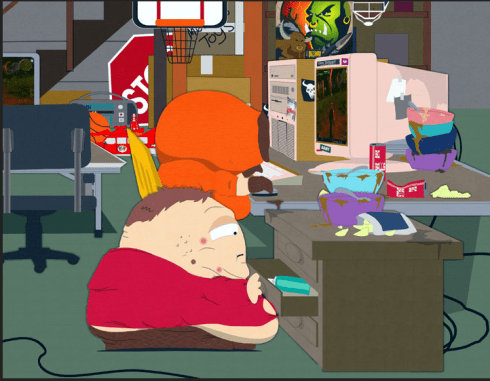 from South Park "Make Love, Not Warcraft". Check it out here: http://www.southparkstudios.com/full-episodes/s10e08-make-love-not-warcraft